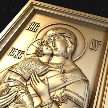 3D model Icon of Our Lady of Vladimir (STL)